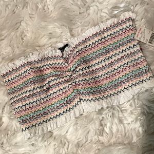 Colorful striped bandeau- NEW WITH TAGS